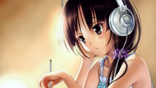 Girl, Thought, Headphones Desktop HD Wallpapers Free Download