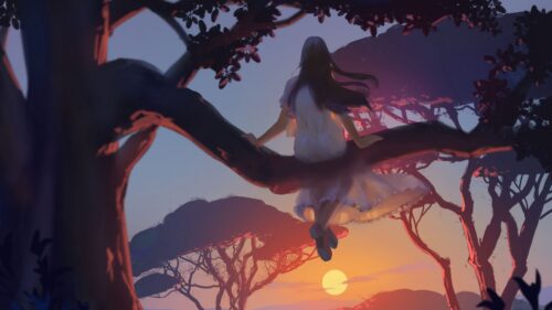 Girl, Tree, Alone Desktop HD Wallpapers Free Download