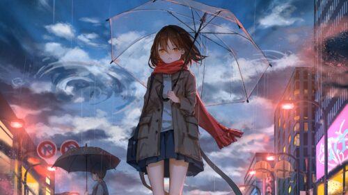 Girl, Umbrella, Rain Desktop HD Wallpapers Free Download (2)