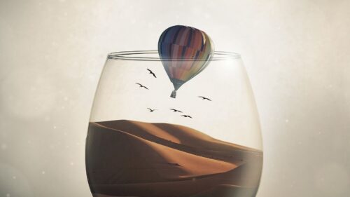 Glass, Desert, Air, Balloon Desktop HD Wallpapers Free Download