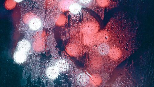 Glass, Wet, Heart Desktop HD Wallpapers Free Download