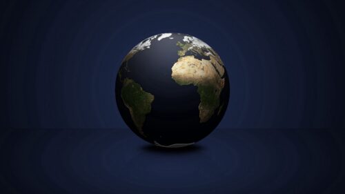 Globe, Planet, Continents, Dark Desktop HD Wallpapers Free Download