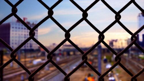 Grid, Fence, Blur PC Wallpapers Free Download