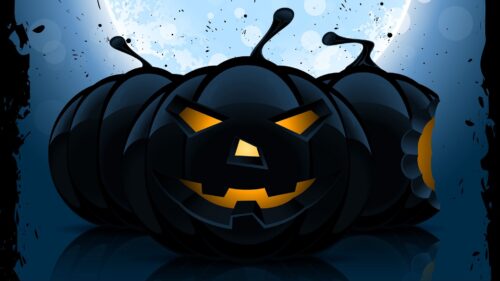 Halloween, Pumpkin, Pattern, Dark PC Wallpapers Free Download