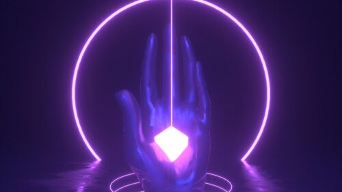 Hand, Palm, Neon Wallpapers Free Download