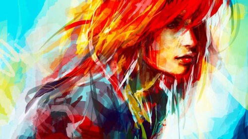 Hayley, Williams, Brush, Portrait, Color Wallpapers Free Download