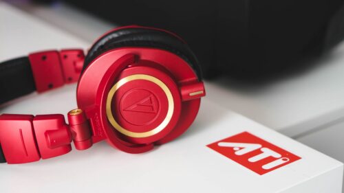 Headphones, Audio, Red Wallpapers Free Download