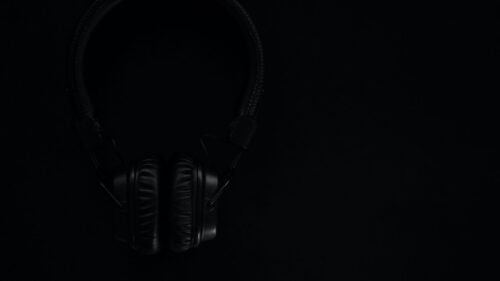 Headphones, Black, Dark Wallpapers Free Download