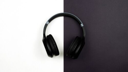 Headphones, Black, White Wallpapers Free Download
