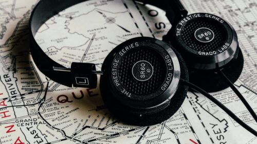 Headphones, Map, Travel Wallpapers Free Download