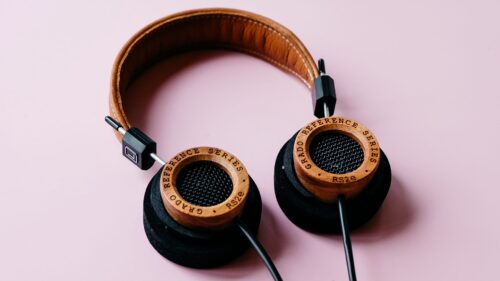 Headphones, Table, Pink Wallpapers Free Download