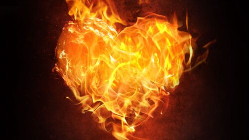 Heart, Fire, Flame Wallpapers Free Download