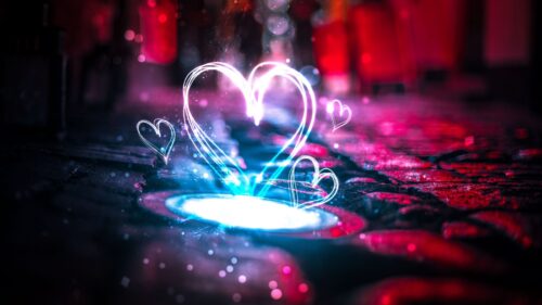 Heart, Light, Glare Wallpapers Free Download