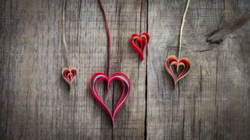 Heart, Paper, Figurines, Wooden Wallpapers Free Download