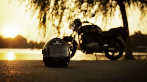 Helmet, Motorcycle, Asphalt Wallpapers Free Download