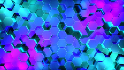Hexagons, Rendering, Light Wallpapers Free Download
