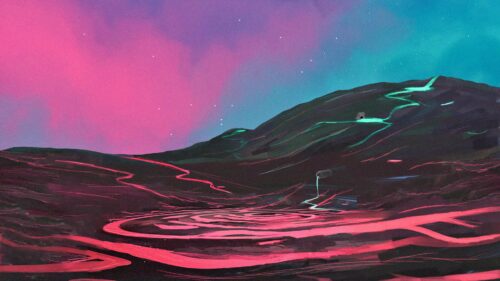 Hill, Water, Night Wallpapers Free Download