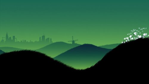 Hills, Landscape, Minimalism Wallpapers Free Download