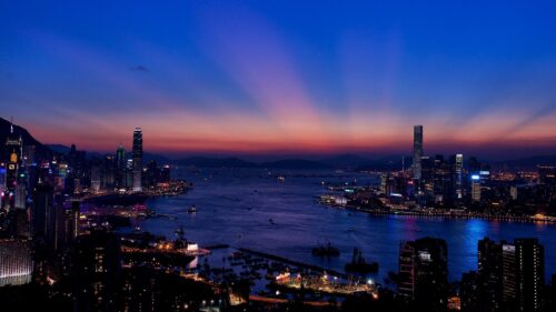 Hong Kong, Night, City, Skyscrapers Wallpapers Free Download