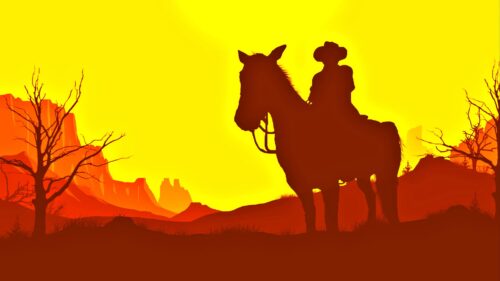 Horseman, Silhouette, Sunset HD Wallpapers Free Download