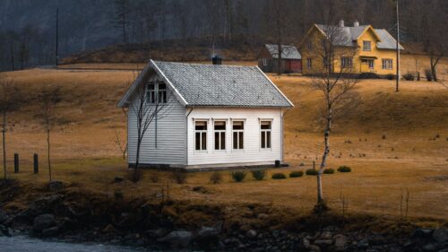 House, Mountains, Landscape HD Wallpapers Free Download