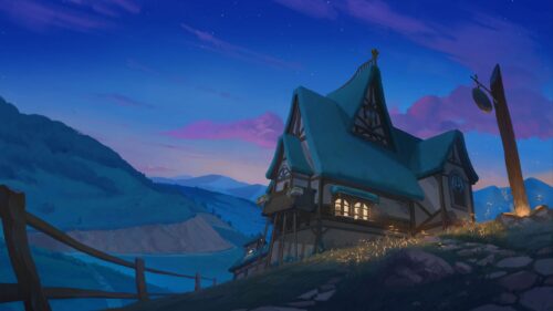 House, Mountains, River HD Wallpapers Free Download