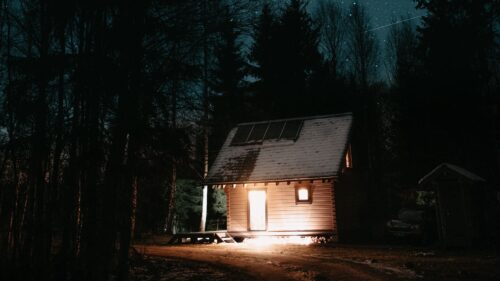 House, Night, Starry, Sky HD Wallpapers Free Download