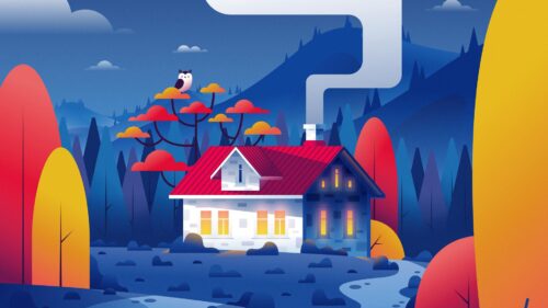 House, Smoke, Trees HD Wallpapers Free Download