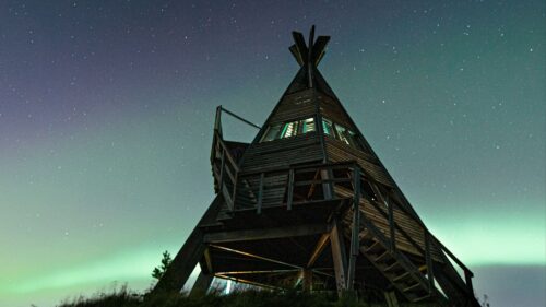 House, Starry, Sky, Northern, Lights HD Wallpapers Free Download