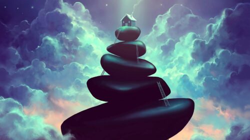 House, Stones, Balance HD Wallpapers Free Download