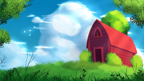House, Trees, Grass HD Wallpapers Free Download