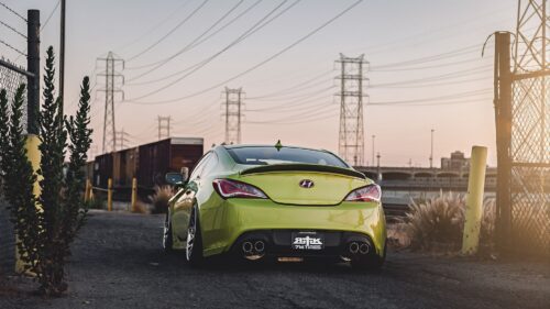Hyundai, Genesis, Stance, Tuning, Rear, View HD Wallpapers Free Download