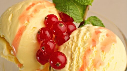 Ice Cream, Balls, Currant Desktop Wallpapers Free Download