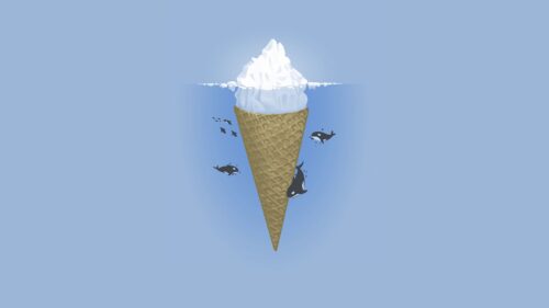 Ice Cream, Dolphin, Sea Desktop Wallpapers Free Download