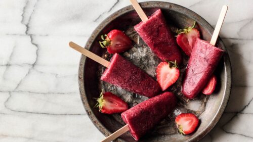 Ice Cream, Ice, Strawberries, Berries Free Wallpapers Download