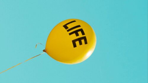 Inscription, Life, Balloon Desktop Wallpapers Free Download