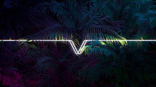 Leaves, Line, Neon Great Wallpapers Download