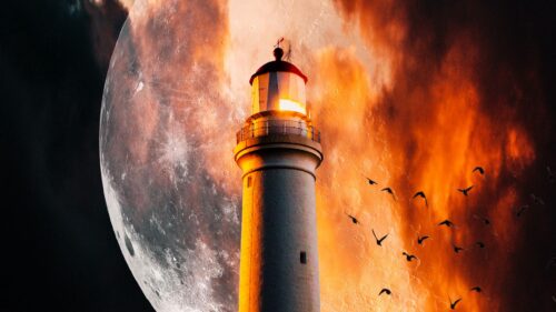 Lighthouse, Moon, Flame Free Wallpapers Download For Desktop