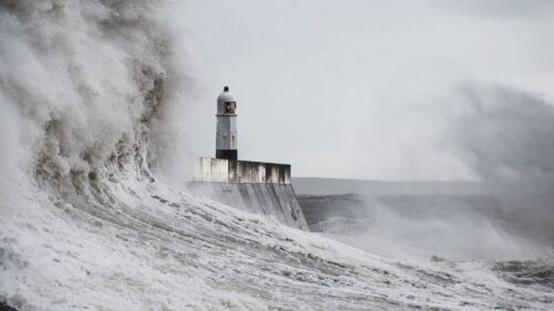 Lighthouse, Waves, Storm Free Wallpapers Download For Desktop