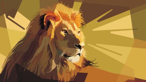 Lion Art, Vector Free Wallpapers Download For Desktop
