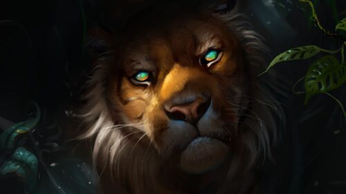 Lion, Muzzle, Art Free Wallpapers Download For PC