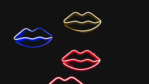 Lips Neon, Colorful Free Wallpapers Download
