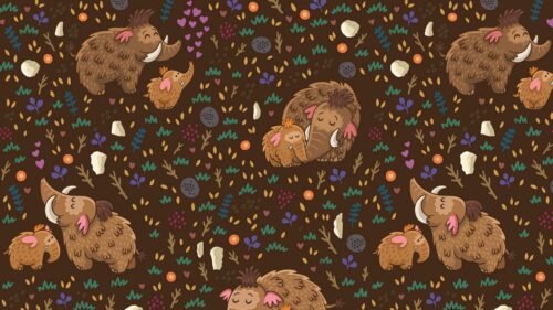 Mammoths, Pattern, Patterns Free Wallpapers Download