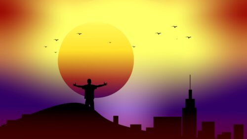 Man, Freedom, Art, Sun, Birds Free Wallpapers Download