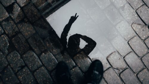 Man, Gesture, Puddle Free Wallpapers Download