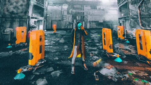 Man, Mask, Ruins Free Wallpapers Download