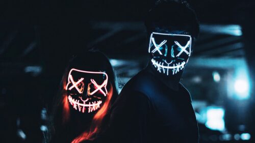 Masks, Pair, Dark HD Wallpapers Free Download