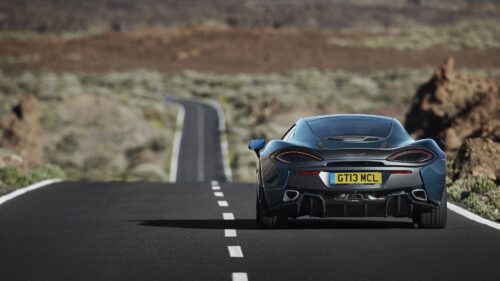 Mclaren 570GT, Road, Rear View HD Wallpapers Free Download