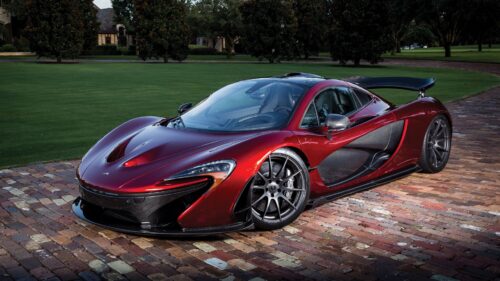 Mclaren P1, Red, Sports Car Side View,