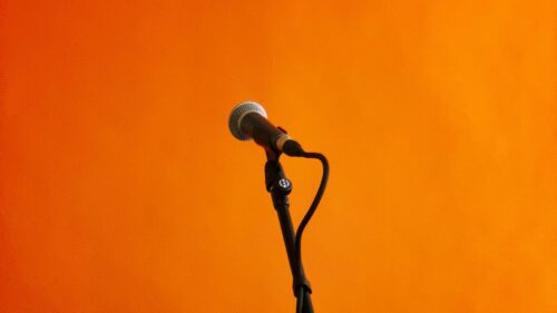 Microphone, Music, Orange Background 500+ Wallpaper ideas For Today